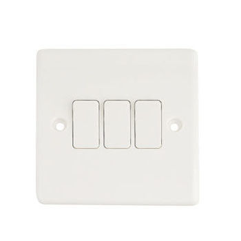 小さいボタンの壁スイッチ ソケット3は1つの街灯スイッチをセット